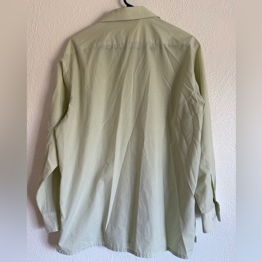 Hana Button Up Shirt Womens Medium Embroidered Gardening Theme Green Striped - Picture 8 of 8